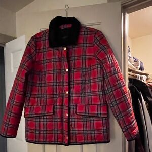 Tartan plaid Talbots quilted jacket